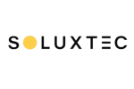 Logo de Soluxtec avec un cercle jaune représentant le 'O' sur fond transparent.